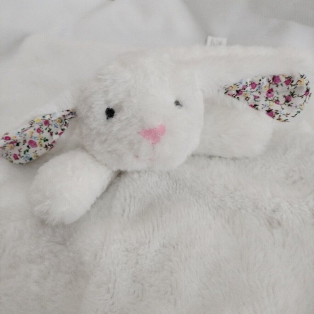 Kellytoy Security Baby Lovie Soft 14.5"x14.5" white bunny l, rattle blanket ...